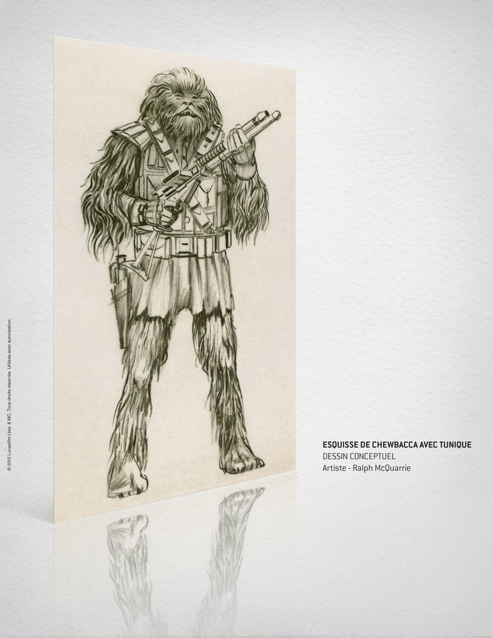 exposition star wars - Star Wars Identités : premiers visuels de l'expo Props Chewbacca concept FRAN4 scaled