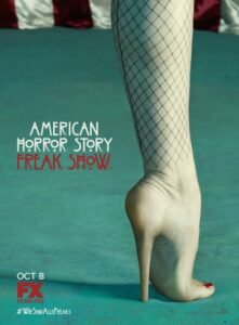 american horror story - American Horror Story 4×07 Test Of Strength American Horror Story Freak Show Poster Stiletto Foot 570x774