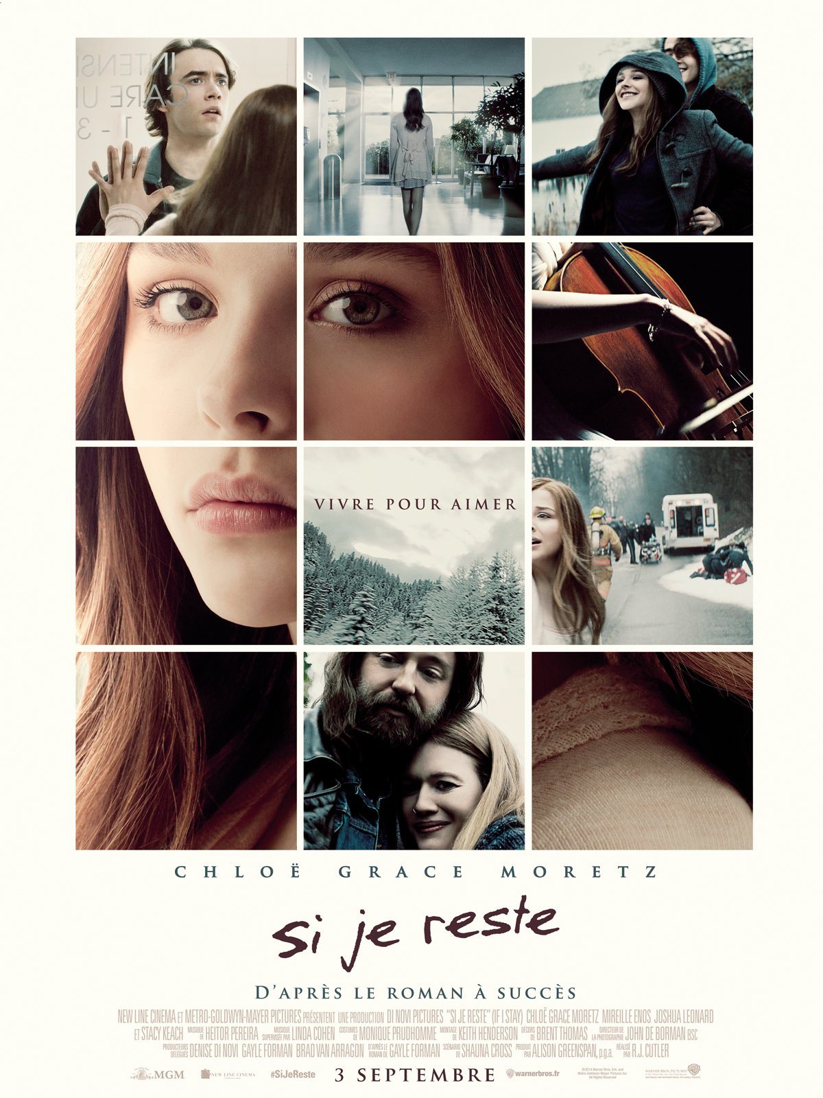 chloe grace moretz - Si Je Reste (If I Stay) : le chant du cygne Si Je Reste Affiche France