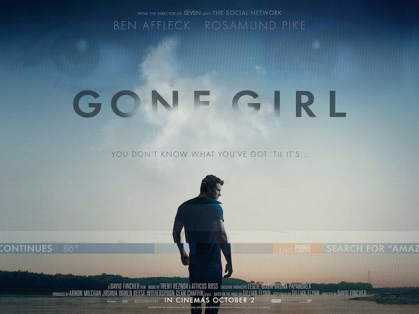 gillian flynn - Les Apparences / Gone Girl de Gillian Flynn par David Fincher au cinéma le 8 octobre Gone Girl 2014 film poster