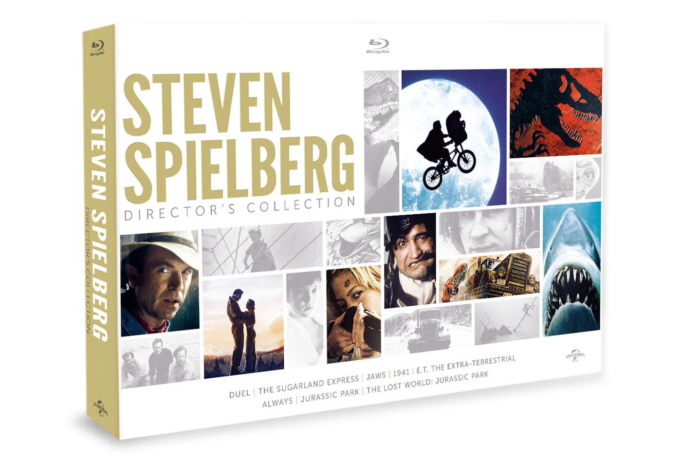 steven spielberg - 4 inédits bluray pour le coffret Spielberg ! Packshot 3D Coffret Spielberg1