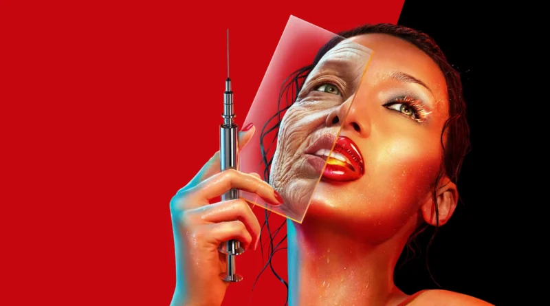 On pense à Nip/Tuck, à X-Files et à The Substance, un beau mix.